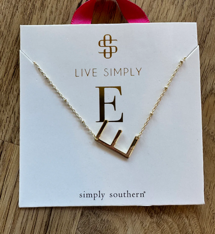 Live Simply Initial Letter Necklaces