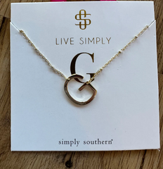 Live Simply Initial Letter Necklaces