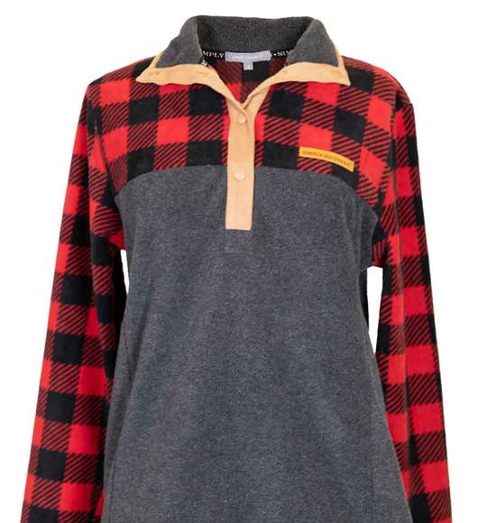 Simply Southern Fleece Pullover-Plaid – Avenue 550