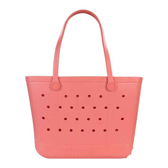 Large Simply Southern Tote Peach
