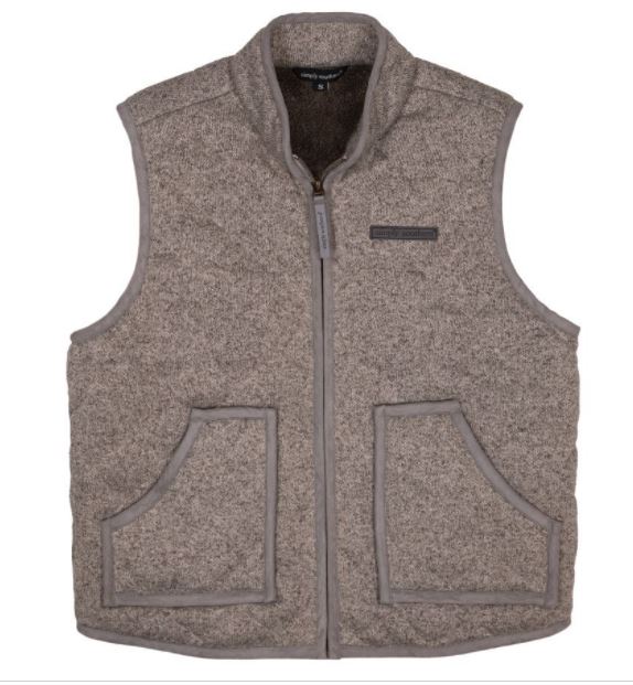 Simply Southern Herringbone Vest- Grey