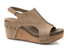 Carley Faux Leather Wedge Heel Sandals