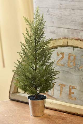 Potted Glittered Cedar Tree | 24"