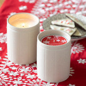 Peppermint Bark Natural Crock Candle