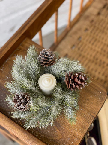 cy Aspen Pine Candle Ring | 8"