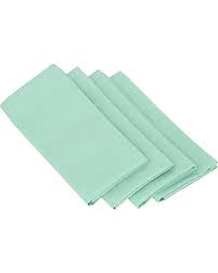 Hemstitch Napkins-Aqua