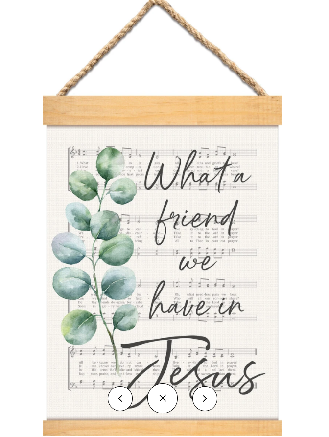 WHAT A FRIEND WE HAVE IN JESUS BANNER ART