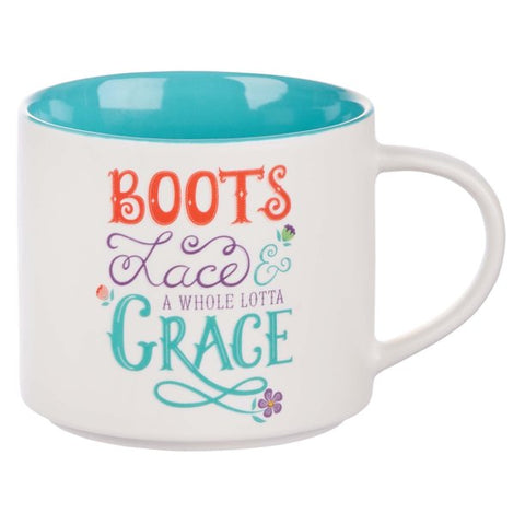 Bless Your Soul Mug Boots Lace