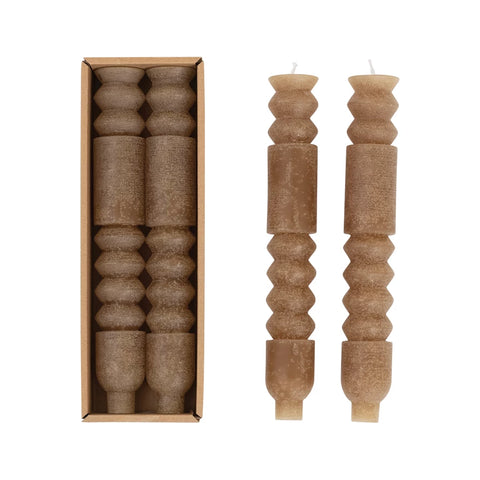 Unscented Totem Taper Candles in Box, Set of 2