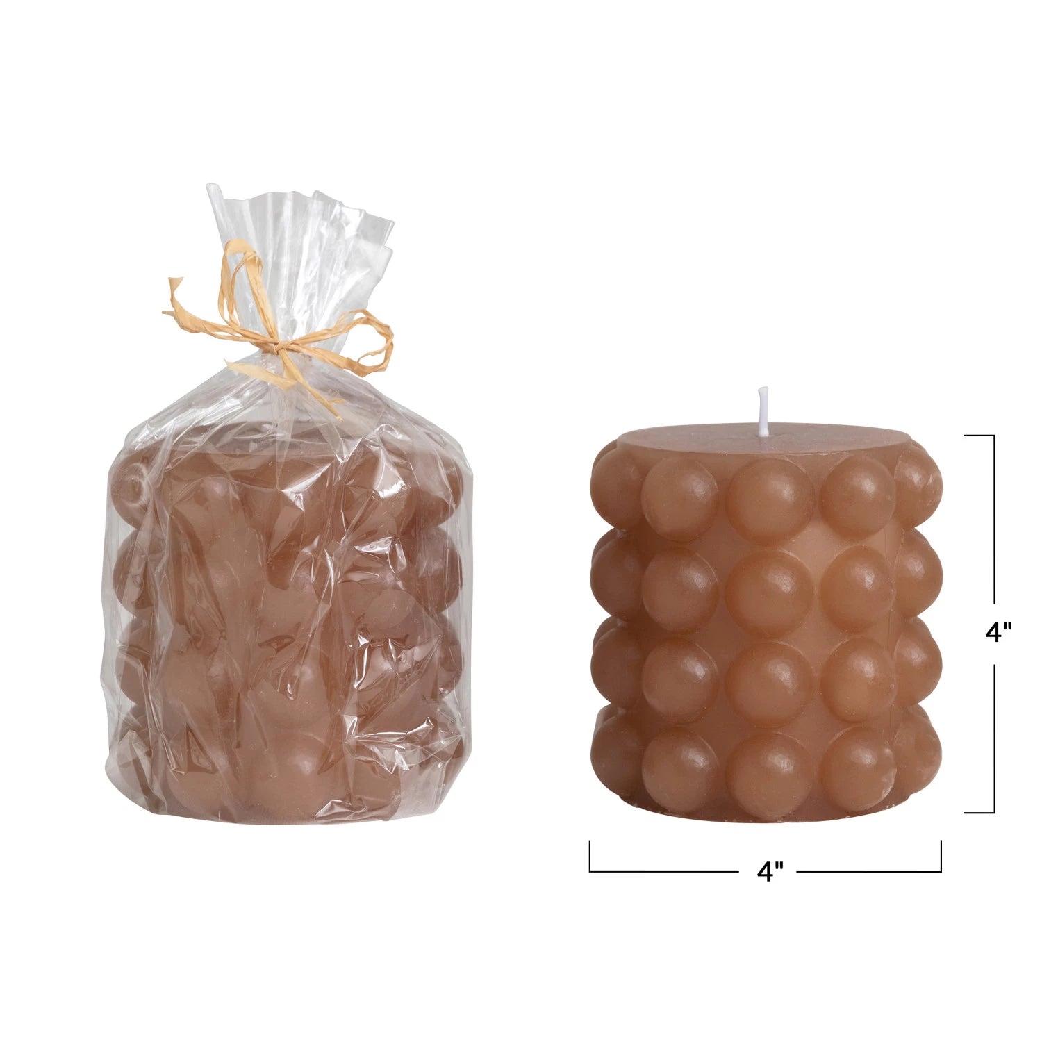 Unscented Hobnail Pillar Candle