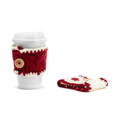 Red White Knit Cup Cozie Program