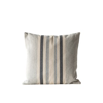 20" Square Cotton Woven Striped Pillow,