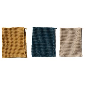 28"L x 18"W Cotton Waffle Tea Towels, 3 Colors