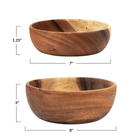 Acacia Wood Bowls
