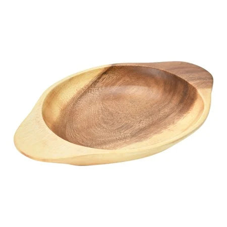 Acacia Wood Bowl with Handles