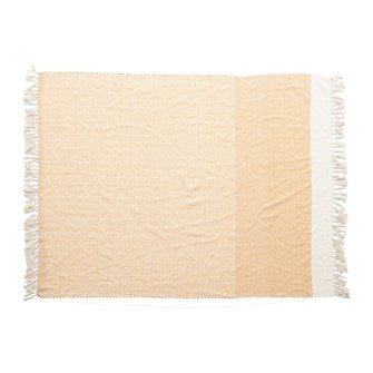 Recycled Cotton Blend Throw w/ Tassel