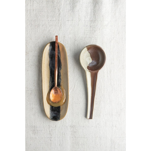Two-Tone Stoneware Spoon with Reactive Glaze