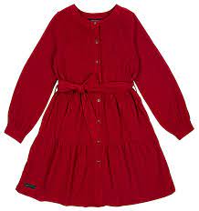 RED BELTED DRESS BY SIMPLY SOUTHERN