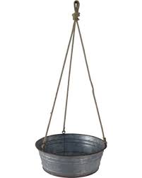 Vintage Galvanized Hanging Planter