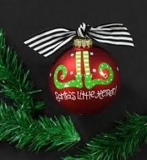 Coton Colors Santa's Little Helper Glass Ornament