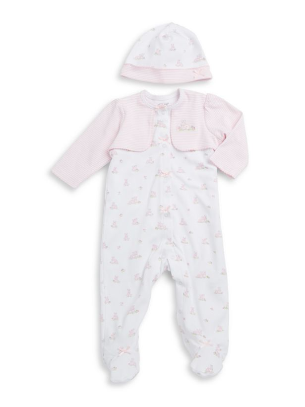 Little Me Bunny Footie and Hat Set