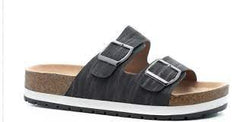 Beach Babe Sandals in Black Metallic