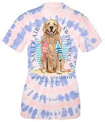 SIMPLY SOUTHERN SWEET SOUL DOG BEACH TIE DYE T-SHIRT