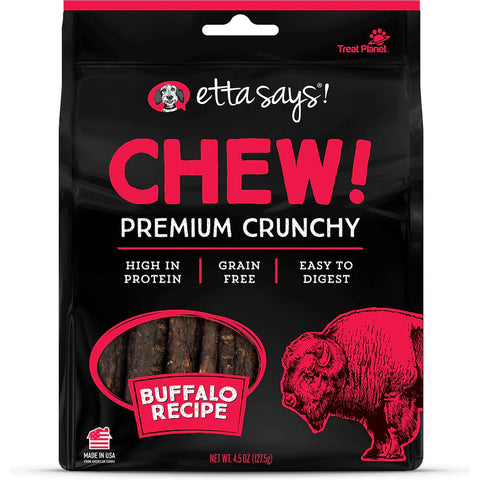 Etta Says Chew! Buffalo Recipe Dog Treats, 4.5oz