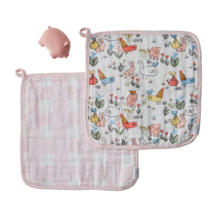 Wash Cloth and Bath Toy Set