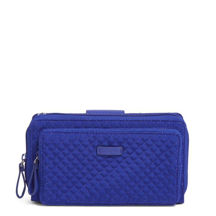 Vera Bradley:Iconic Deluxe All Together Crossbody-Gage Blue