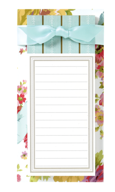 Rose Ribbon List Pad