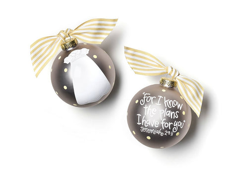 Coton Colors Christening Gown Glass Ornament