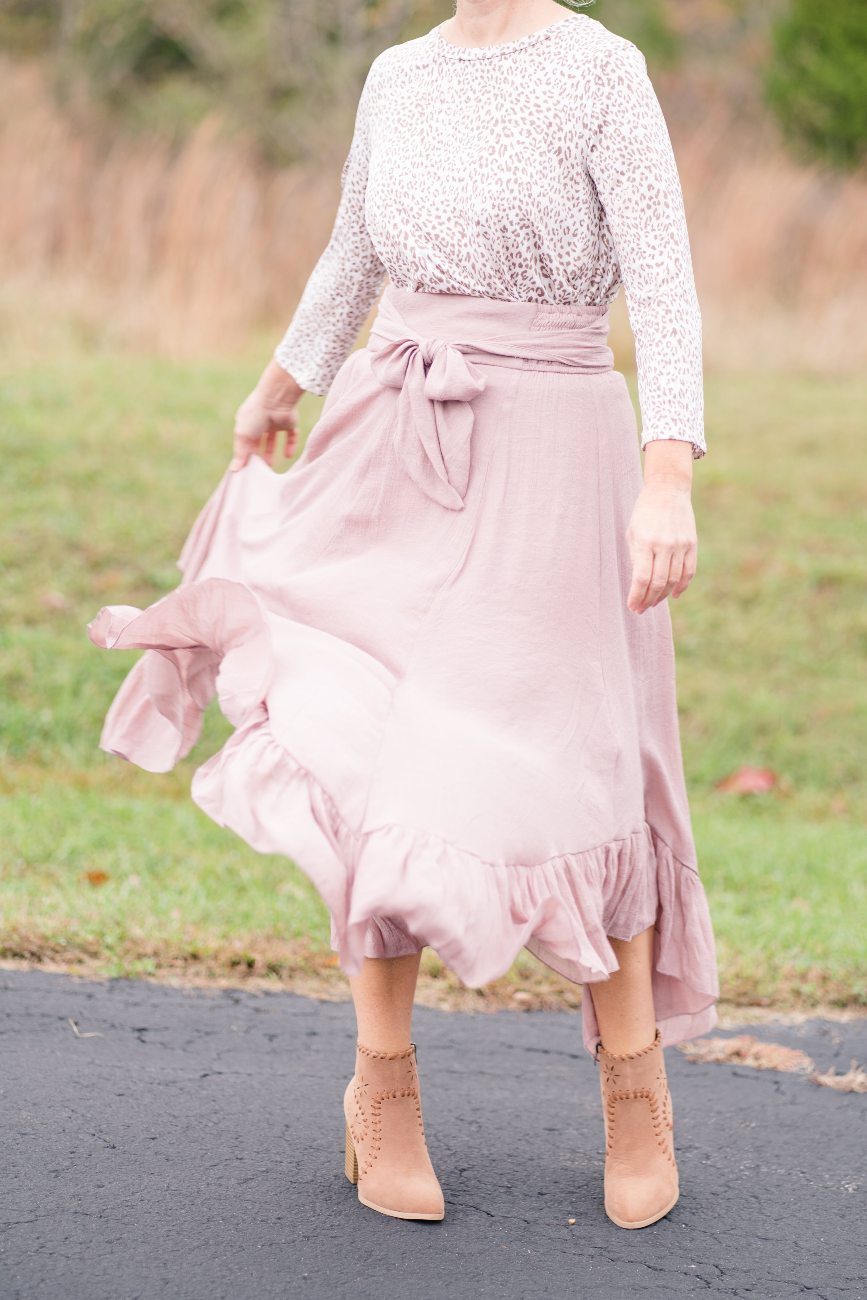Dusty Mauve Skirt - Main Image