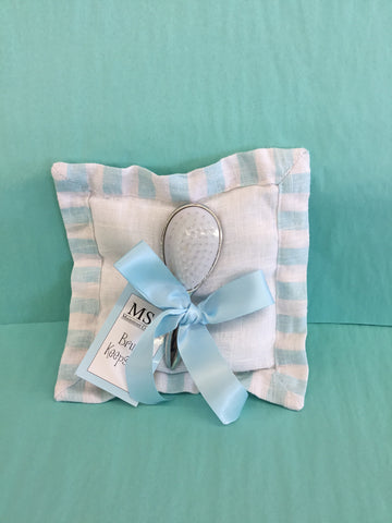 Mainstreet Collection Blue Brush and Pillow Keepsake