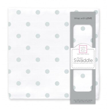 Muslin Swaddle - French Dots w/ Shimmer