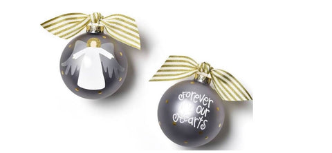 Forever in Our a hearts Glass Ornament