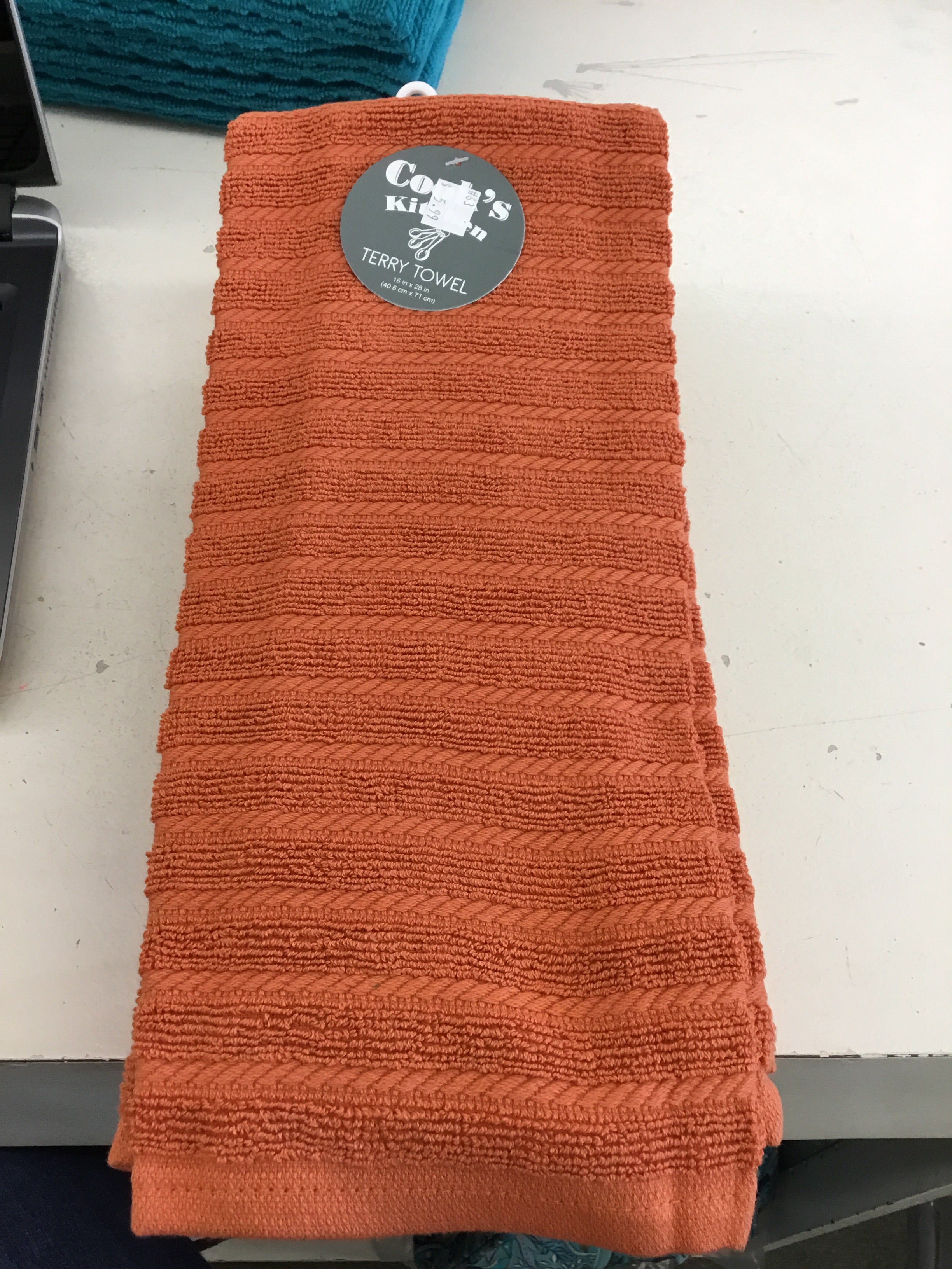 Orange kitchen towel