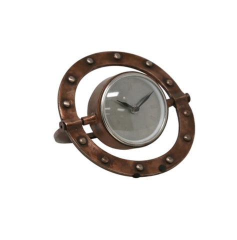 Metal table clock rivet ting design Cooper