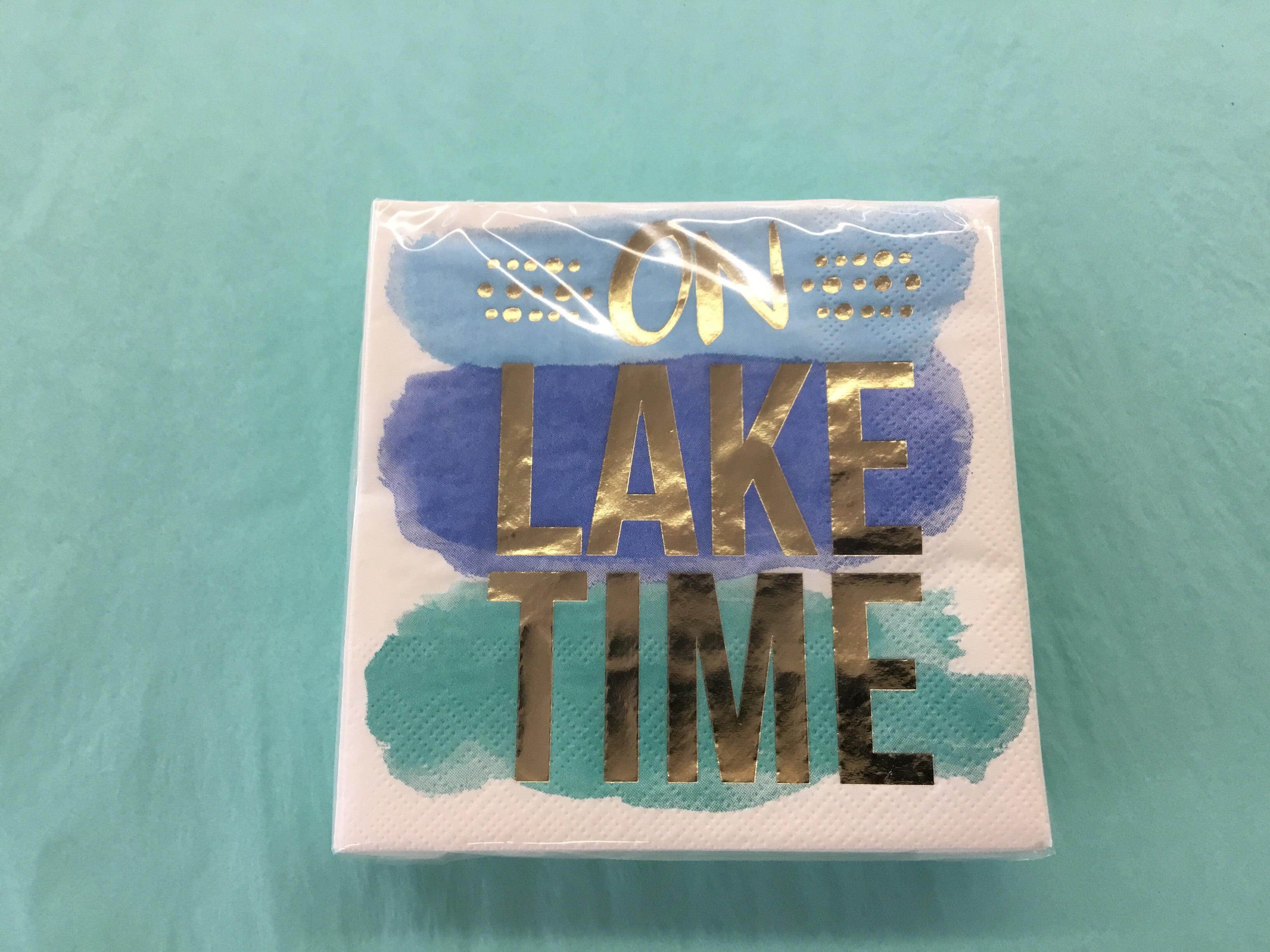 On Lake Time Drink Napkin