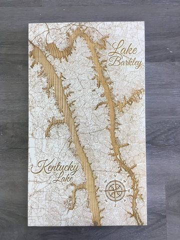Kentucky/Barkley Lake Sign-Papier Blanc - Small
