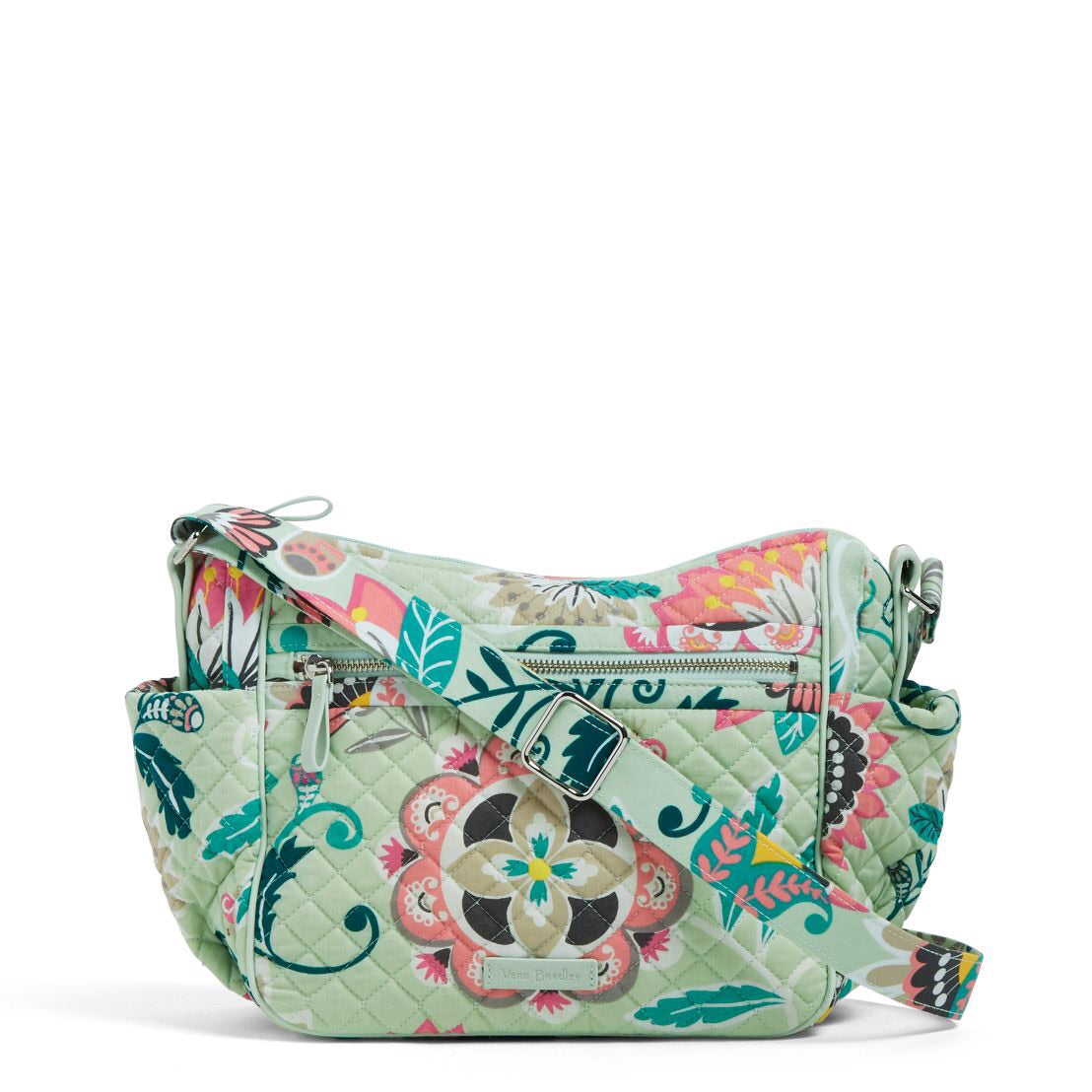 Iconic On The Go Crossbody - Mint Flowers
