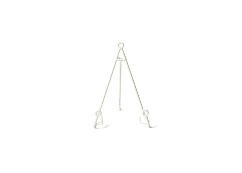 Medium white Loop plate stand