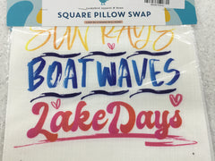 Square Button Pillow Swaps