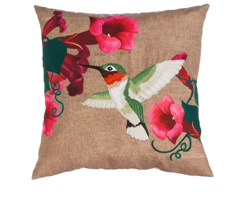 Hummingbird outdoor pillow