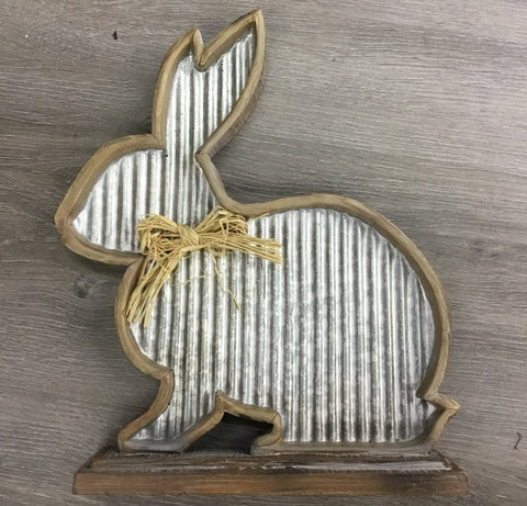 Resin Wood and Galvanized Bunny
