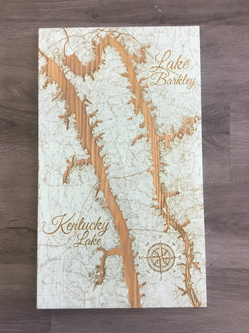 Kentucky/Barkley Lake Sign- Small Seaglass