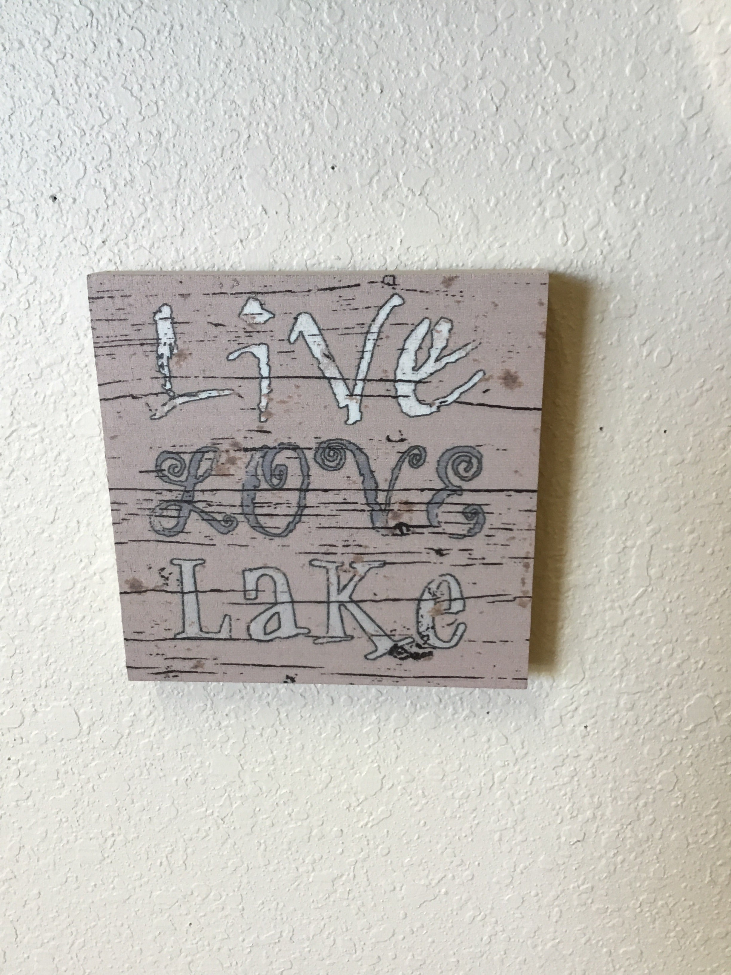 Timeless By Design Wooden Block Live Love Lake