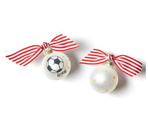Soccer Glass Ornament