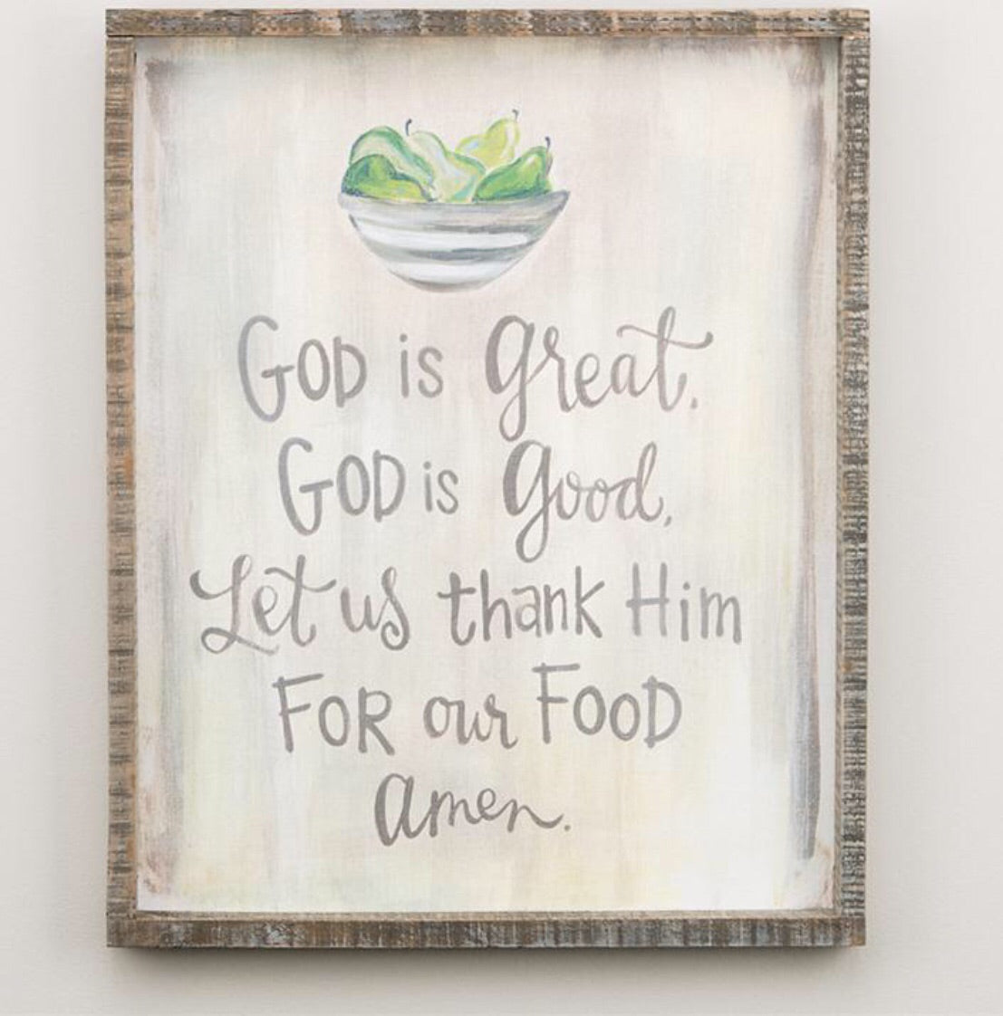 God is great framed canvas