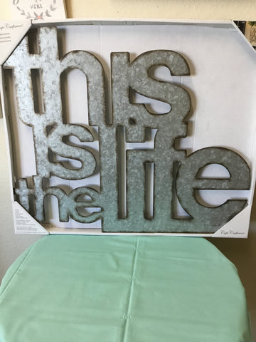 This is the life 3D cursive metal wall decor